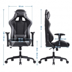 Kancelárske kreslo Ines, čierna/sivá - 7