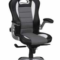 Kancelářské křeslo Leder, syntetická kůže, černá - 1