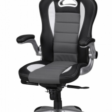 Kancelářské křeslo Leder, syntetická kůže, černá - 3