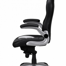 Kancelářské křeslo Leder, syntetická kůže, černá - 5