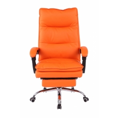 Kancelárske kreslo Power, syntetická koža, oranžová