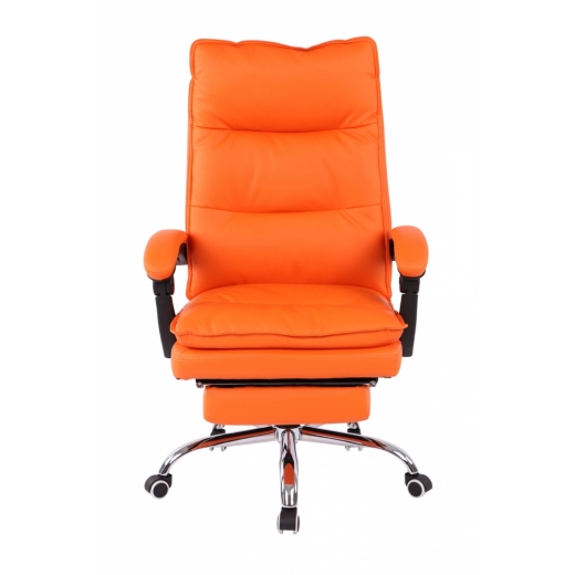 Kancelářské křeslo Power, syntetická kůže, oranžová - 1