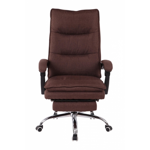 Kancelárske kreslo Power, textil, hnedá - 1