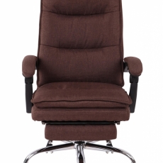 Kancelárske kreslo Power, textil, hnedá - 1