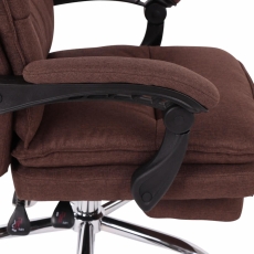 Kancelárske kreslo Power, textil, hnedá - 6