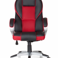 Kancelárske kreslo Racer, syntetická koža, čierna / červená - 2