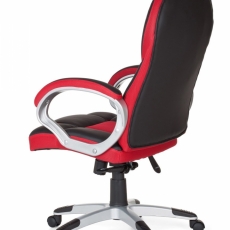 Kancelářské křeslo Racer, syntetická kůže, černá/červená - 5