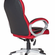 Kancelářské křeslo Racer, syntetická kůže, černá/červená - 7