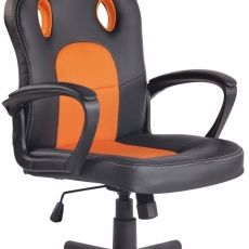 Kancelárske kreslo Ronald, čierna / oranžová - 1