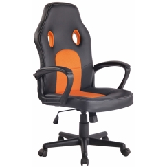 Kancelárske kreslo Ronald, čierna / oranžová