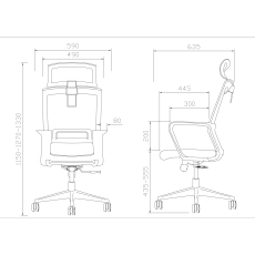 Kancelářské křeslo Smart HB, textil, černá - 8