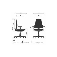 Kancelářské křeslo Spike HB, textil, fialová - 3