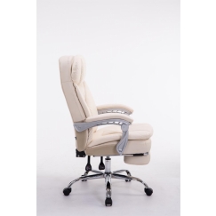 Kancelářské křeslo Troy, syntetická kůže, krémová