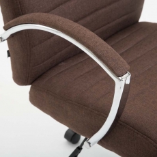 Kancelářské křeslo Valais, textil, hnědá - 8