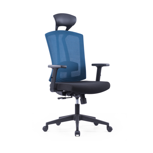Kancelářské židle Brixxen HB, textil, černá / modrá - 1