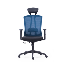 Kancelářské židle Brixxen HB, textil, černá / modrá - 2