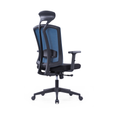 Kancelářské židle Brixxen HB, textil, černá / modrá - 4
