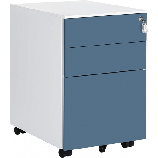 Kancelársky kontajner Demet, 55 cm, biela/modrá - 1
