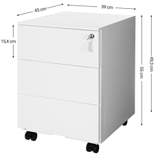Kancelářský kontejner Henni, 55 cm, bílá - 4