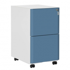 Kancelářský kontejner Nazli, 69 cm, bílá / modrá - 1