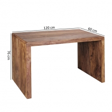 Kancelársky stôl Boha, 120 cm, masív Sheesham - 3