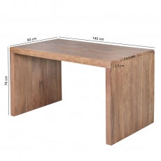 Kancelársky stôl Boha, 140 cm, masív agát - 3