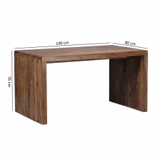 Kancelársky stôl Boha, 140 cm, masív Sheesham - 3