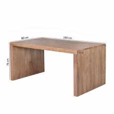 Kancelársky stôl Boha, 160 cm, masív agát - 3