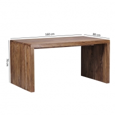 Kancelársky stôl Boha, 160 cm, masív Sheesham - 3