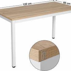 Kancelársky stôl Dolly, 120 cm, biela - 6