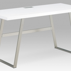 Kancelársky stôl Roland, 140 cm, biela/nikel - 2
