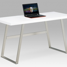 Kancelársky stôl Roland, 140 cm, biela/nikel - 4