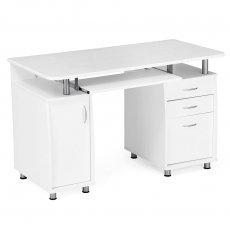 Kancelársky stôl Ronnie, 121 cm, biela - 3