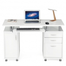 Kancelársky stôl Ronnie, 121 cm, biela - 5