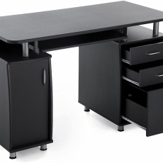 Kancelársky stôl Ronnie, 121 cm, čierna - 2