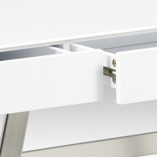 Kancelársky stôl so zásuvkami Roland 1, 140 cm, biela/nikel - 7