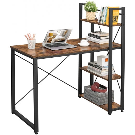 Kancelársky stôl Stella, 120 cm, hnedá/čierna - 1