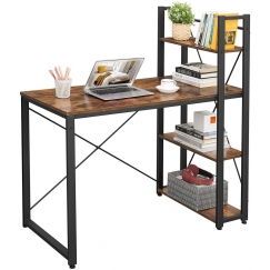Kancelársky stôl Stella, 120 cm, hnedá/čierna