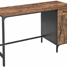 Kancelársky stôl Stella, 130 cm, hnedá/čierna - 1
