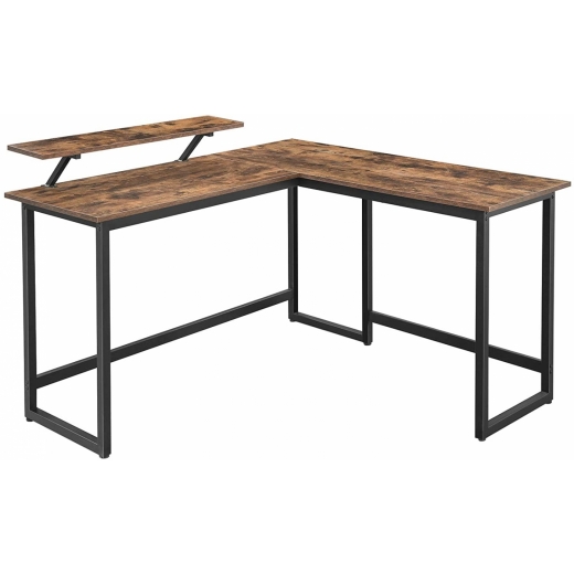 Kancelársky stôl Stella, 140 cm, hnedá/čierna - 1
