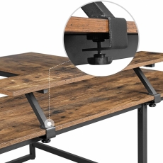 Kancelársky stôl Stella, 140 cm, hnedá/čierna - 6