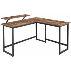 Kancelársky stôl Stella, 140 cm, hnedá/čierna