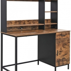 Kancelársky stôl Stella, 153 cm, hnedá/čierna - 1