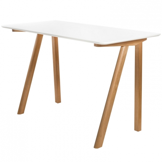 Kancelársky stôl Turn, 120 cm, biela/dub - 1