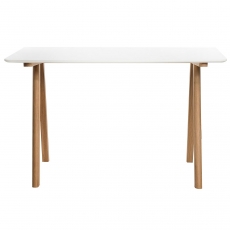 Kancelársky stôl Turn, 120 cm, biela/dub - 3