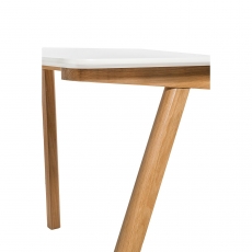 Kancelársky stôl Turn, 120 cm, biela/dub - 4
