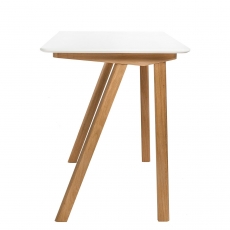 Kancelársky stôl Turn, 120 cm, biela/dub - 5