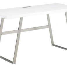 Kancelářský stůl Roland, 140 cm, bílá/nikl - 1