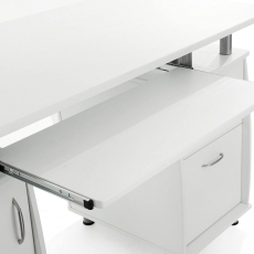 Kancelářský stůl Ronnie, 121 cm, bílá - 8