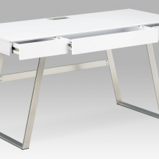 Kancelářský stůl se zásuvkami Roland 1, 140 cm, bílá/nikl - 4